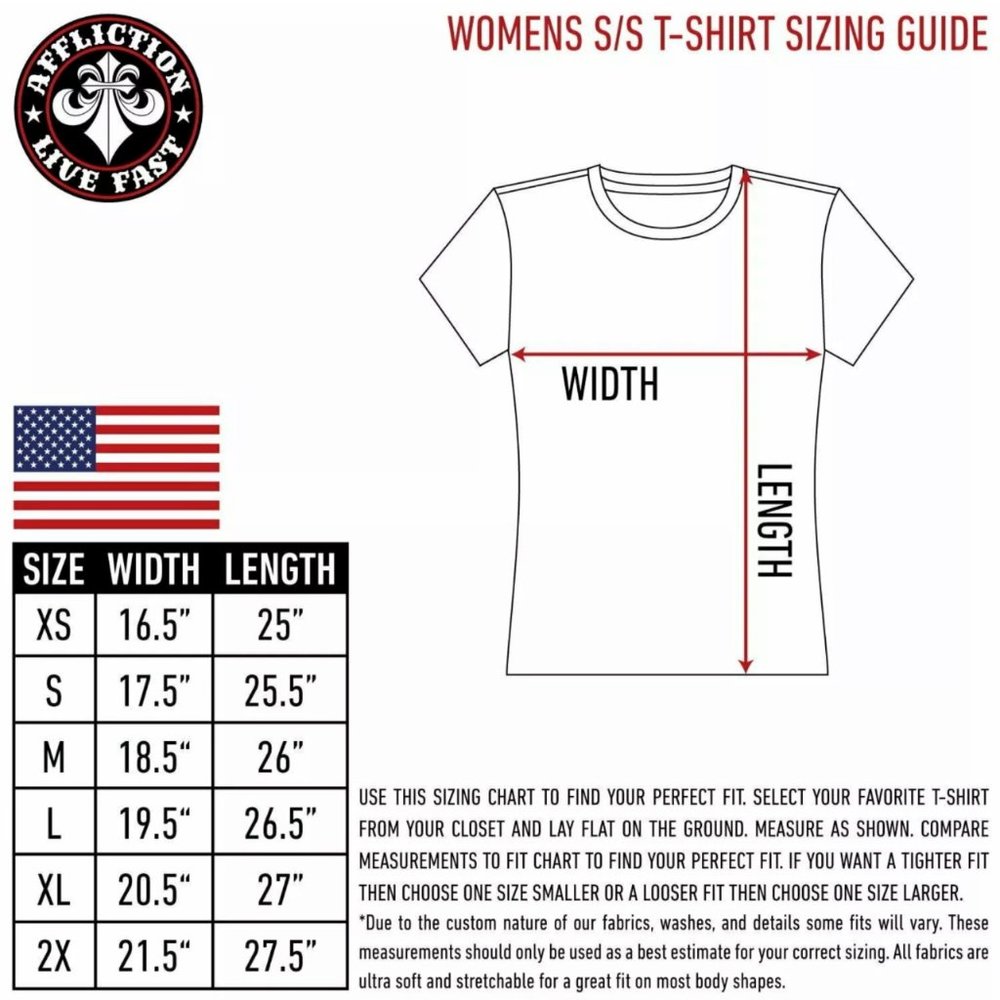AFFLICTION Women's T-Shirt S/S AC CALI RIDE Tee - Picture 6 of 10